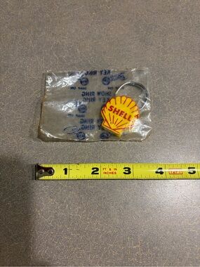 Shell Show Ring Key Ring Vintage Stockton, Ill. Dittmar Shell Service
